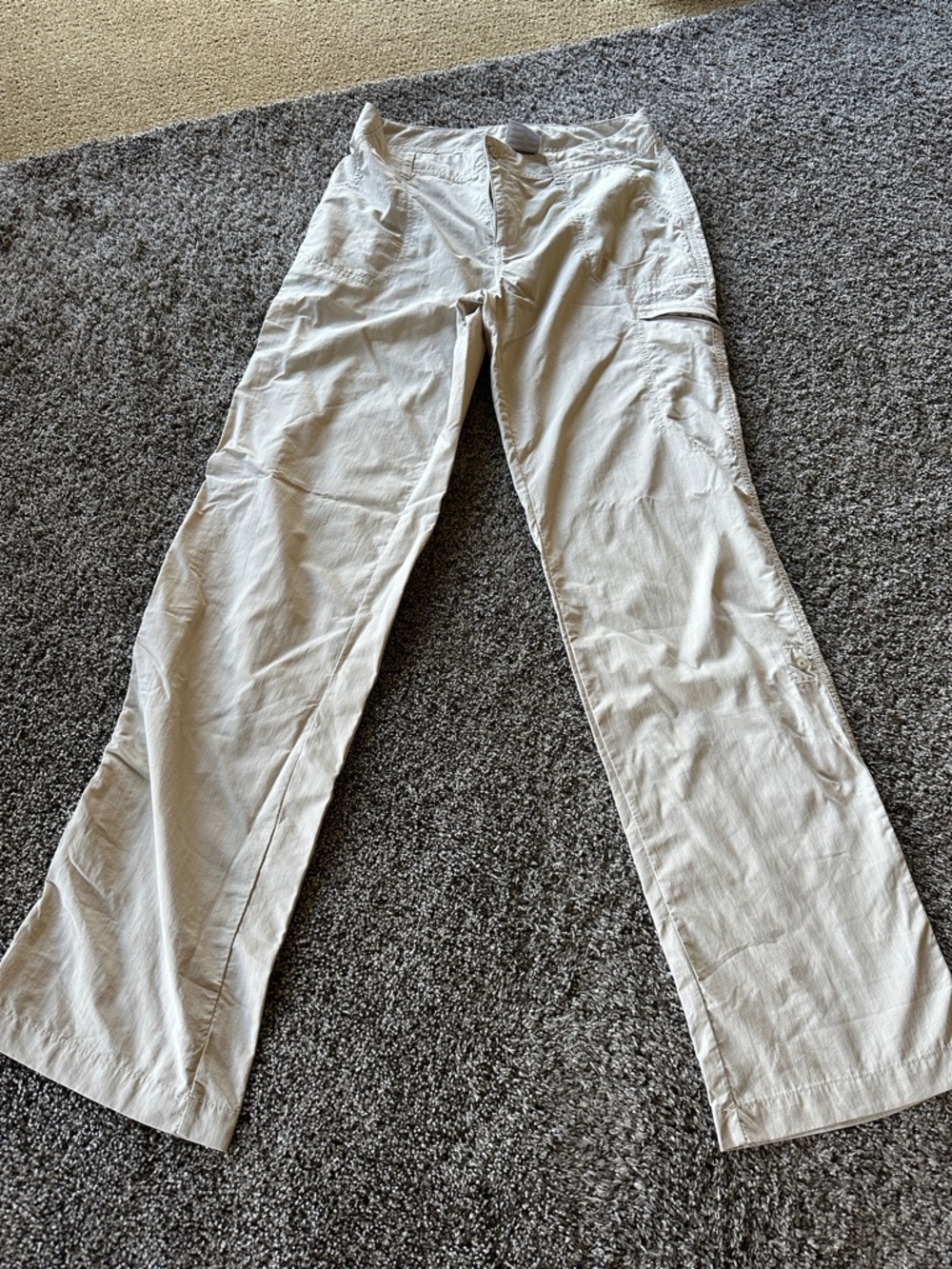 Columbia Light Beige Casual Fishing Straight-Leg Water Wicking Pant Size 6 Sport